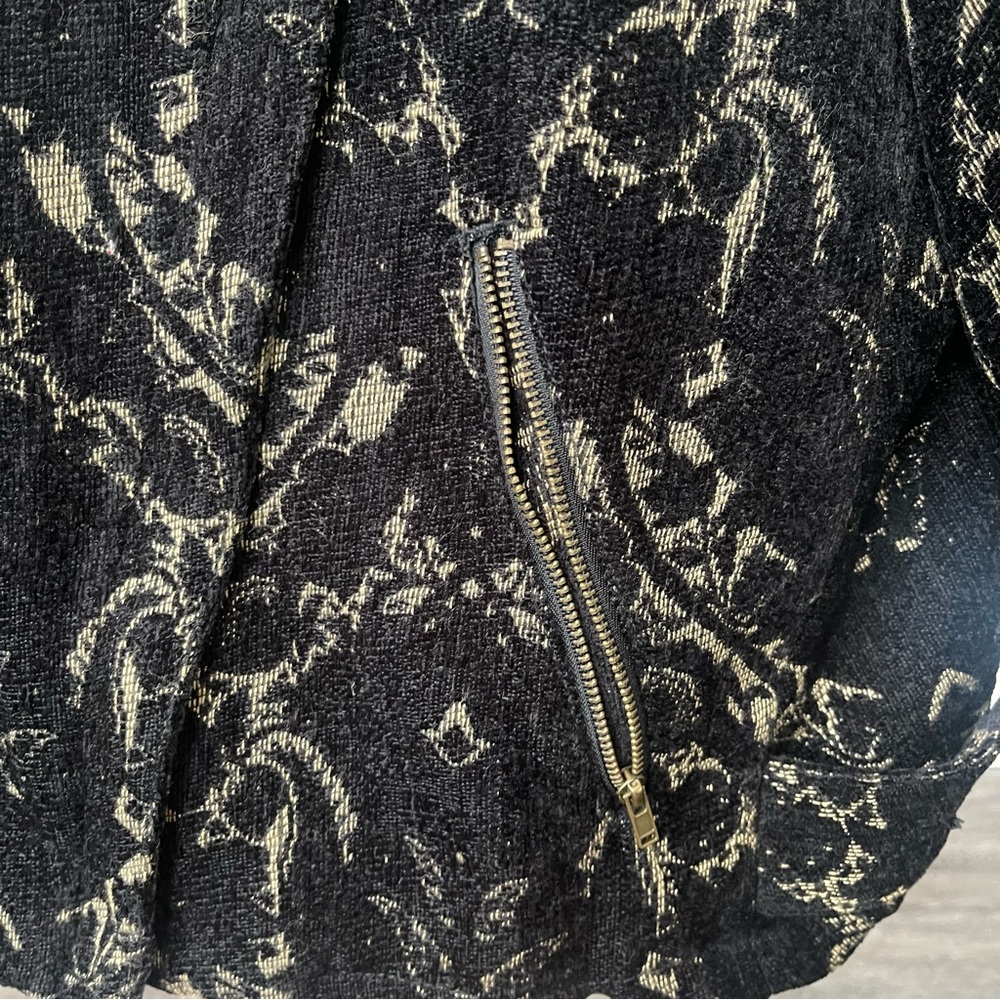 Free People | Brocade Tapestry Asymmetrical Zip Moto Style Jacket - Picture 6 of 12